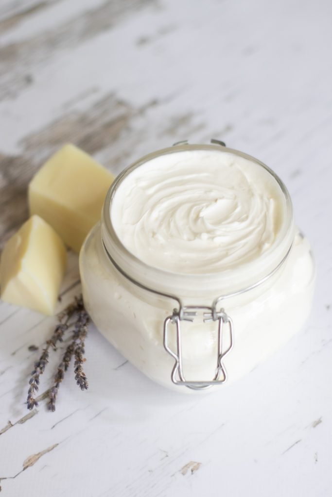 creamy whipped tallow balm close up picture of balm consistency