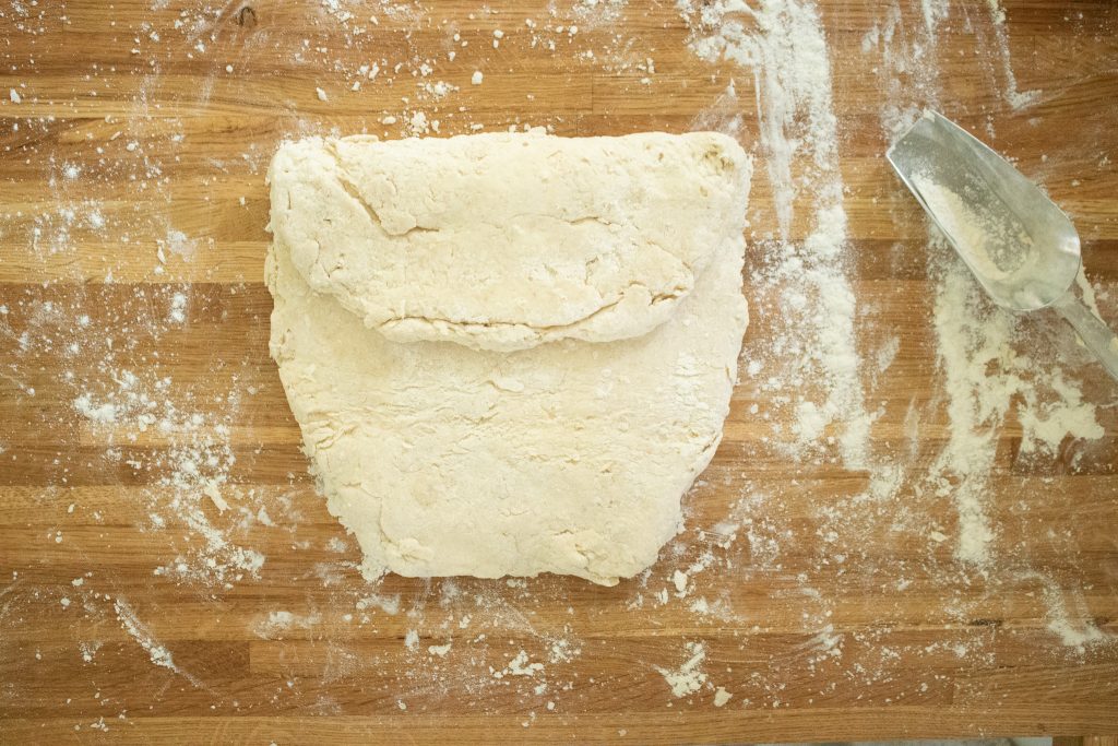 folding biscuits dough
